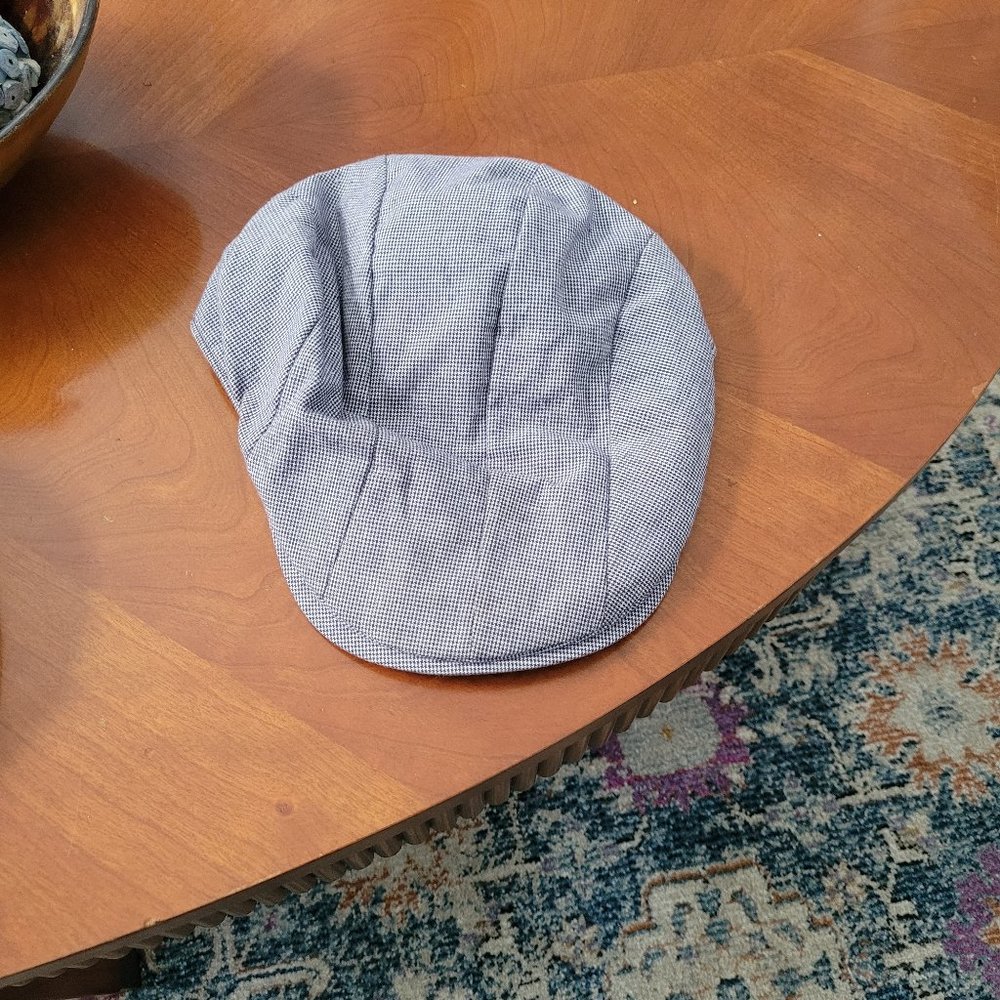 Blue mini check cap size M